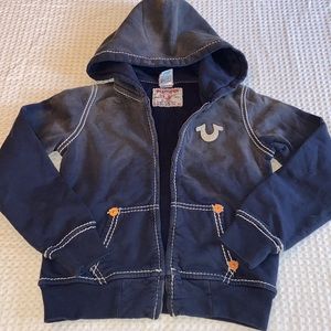 True Religion Shirts \u0026 Tops | Kids True Religion Sweatshirt Big T Classic Hoodie Jacket Size M Blue Gray | Color: Blue/Gray | Size: mg | Jenmiller232'